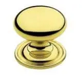 Veilige Betaling Pomolo per mobile Ghidini serie Milena, diametro 20 mm, altezza 21 mm, finitura Oro Lucido
