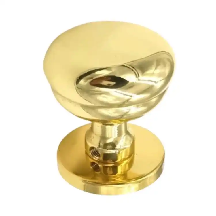 Pomolo tondo Milena Ghidini per porta, versione centroporta, impugnatura diametro 55 mm, Ottone finitura Lucido Verniciato Beperkte Voorraad