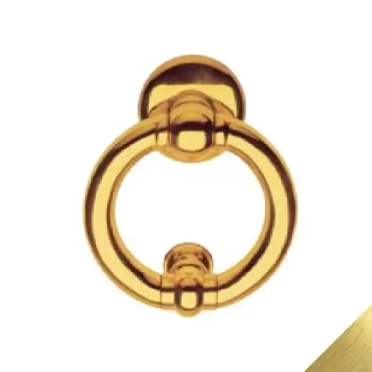 Battente ad anello, per porta d‘ingresso, Ghidini serie Anello, in Ottone, finitura Oro Graffiato Alleen Vandaag