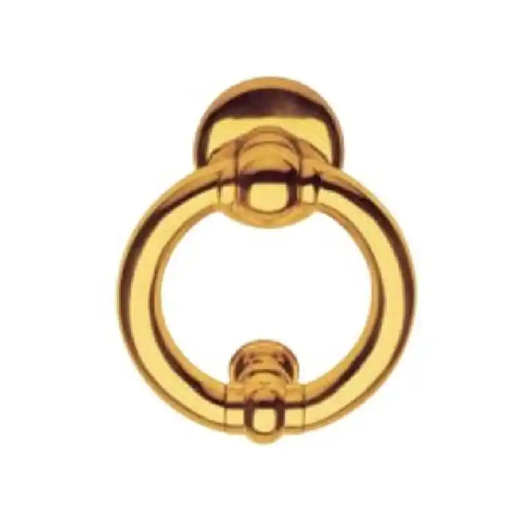 Laatste Versie Battente ad anello, per porta d‘ingresso, Ghidini serie Anello, in Ottone, finitura Oro Lucido PVD