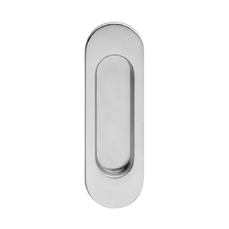 Maniglia incasso Ghidini Gioia per porta scorrevole, ovale, Ottone finitura Cromo Satinato Express Levering