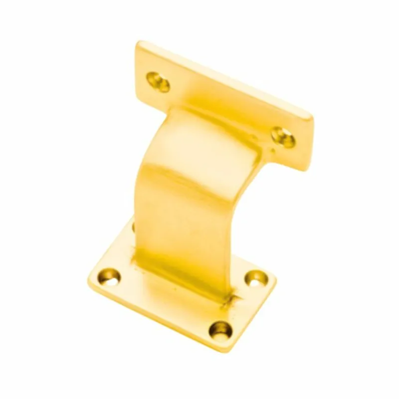 Snelle Levering Supporto per corrimano Ghidini 492351, doppia base rettangolare, Ottone finitura Lucido Verniciato