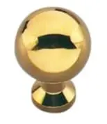 Pomolo a sfera avvitabili per letti e ringhiere, diametro 60xM12 mm, base 35 mm, finitura ottone lucido Direct Beschikbaar