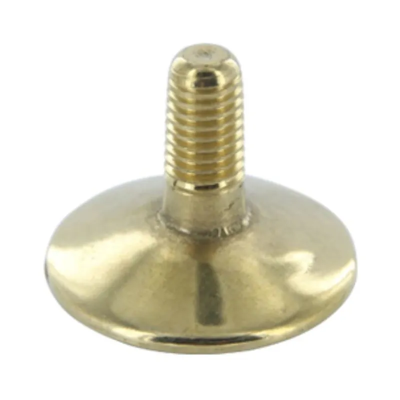 Piedino regolabile 492181 Ghidini per mobili, diametro 60 mm, altezza 50 mm, filetto M12, terminale con gomma, Ottone finitura Grezzo Beste Prijs