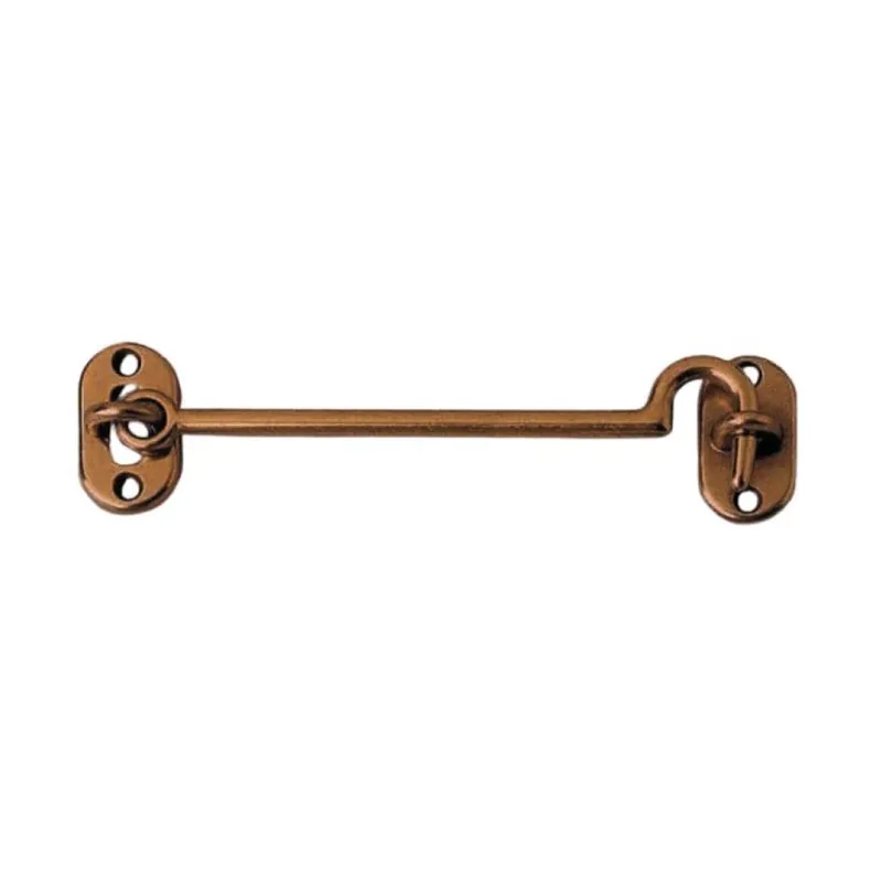 Gancio rigido 140 mm, per porte interne e finestre, Ghidini, Ottone finitura Bronzato Favoriet