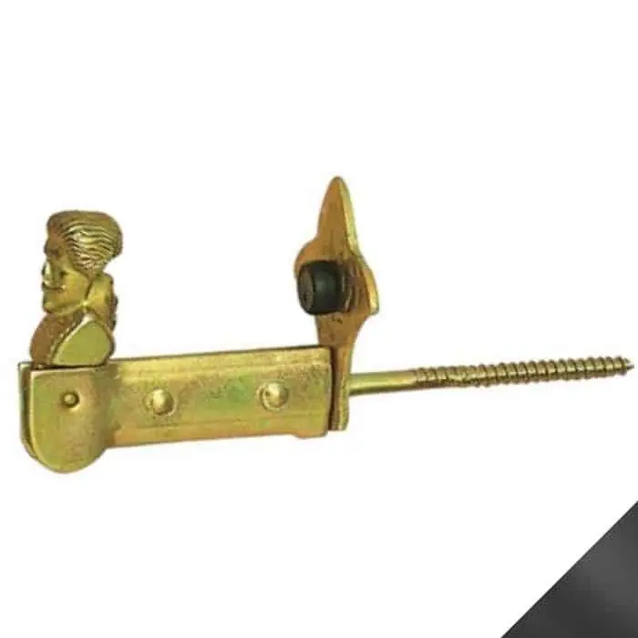 Favoriet Fermascuro Ometto Ghidini, con foglia regolabile per spessore anta da 0 a 85 mm, fissaggio a vite 65 mm, finitura Nero