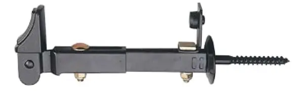 Fermascuro Ometto Big stilizzato Ghidini, a 2 regolazioni, per spessore anta da 70 a 160 mm, fissaggio a vite 80 mm, finitura Tropicalizzato Giallo Gecertificeerd