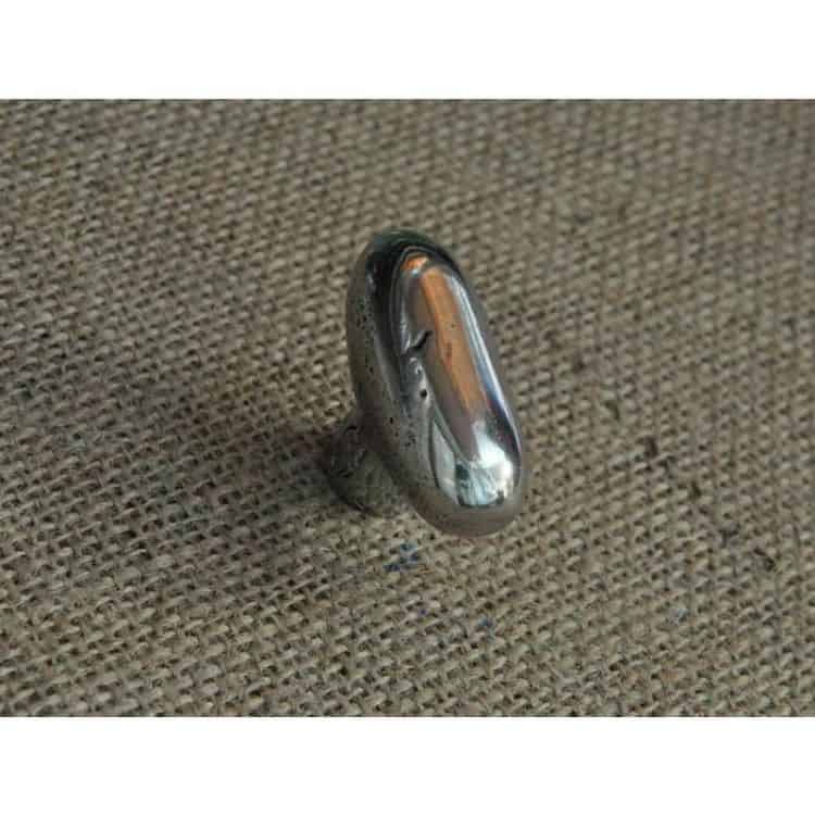 Actieprijs Pomello per mobili ovale artigianale serie COUNTRY Giara Art Design 48 mm Bronzo Bianco