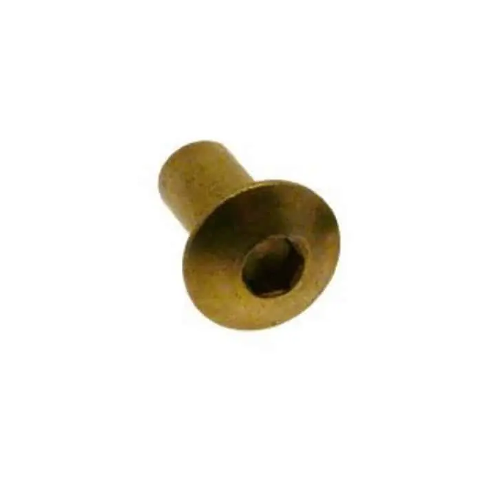 Testina per scuri, taglio esagonale, diametro testa 12 mm, finitura Ottone naturale Shop Nu