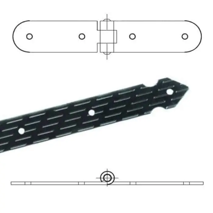 Laatste Kans Asenera serie lancia A1, lunghezza 210x210 mm, altezza 35 mm, finitura Verniciato Nero
