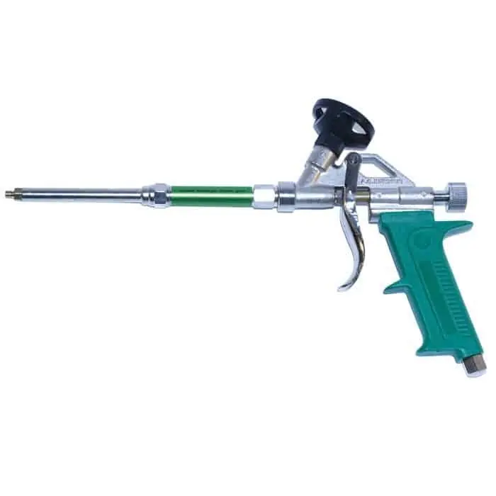 Pistola AG Europur Teflongreen Eurochimica per schiuma poliuretanica, con adattatore standard, finitura Verde Gratis Retour