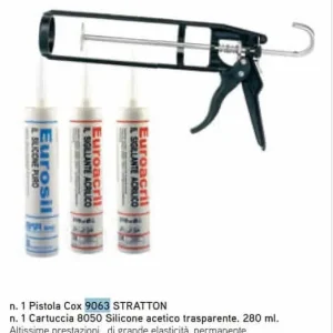 Pistola tipo Stratton Eurochimica per posa silicone, in plastica, finitura Nera Flitsaanbieding