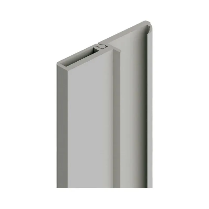 Profilo di battuta Komplast in Pvc per armadio, lunghezza 3000 mm, finitura Silver Populair