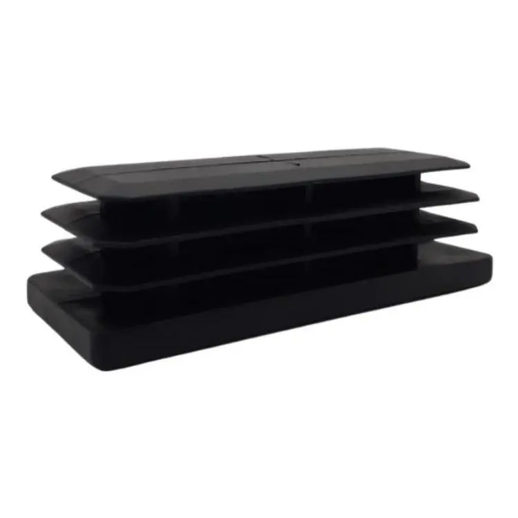 Koop Online Puntale alettato rettangolare RIA 284 Ivars per tubolare, dimensioni 40x70 mm, in PE, finitura Nero