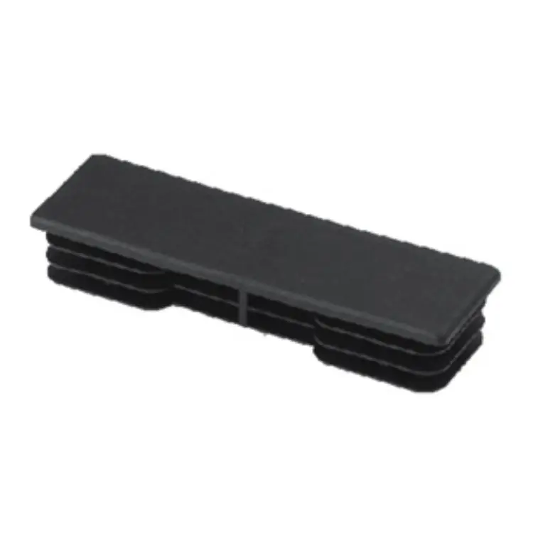 Copritesta alettato rettangolare CRI 140 Ivars, dimensioni 20x40 mm, in PE, finitura Nero Laatste Kans