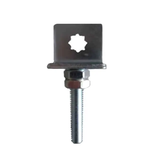 Speciale Aanbieding Staffa di supporto regolabile a vite Comunello per attuatore Showin S35 e S45, materiale Acciaio, colore Zincato Bianco