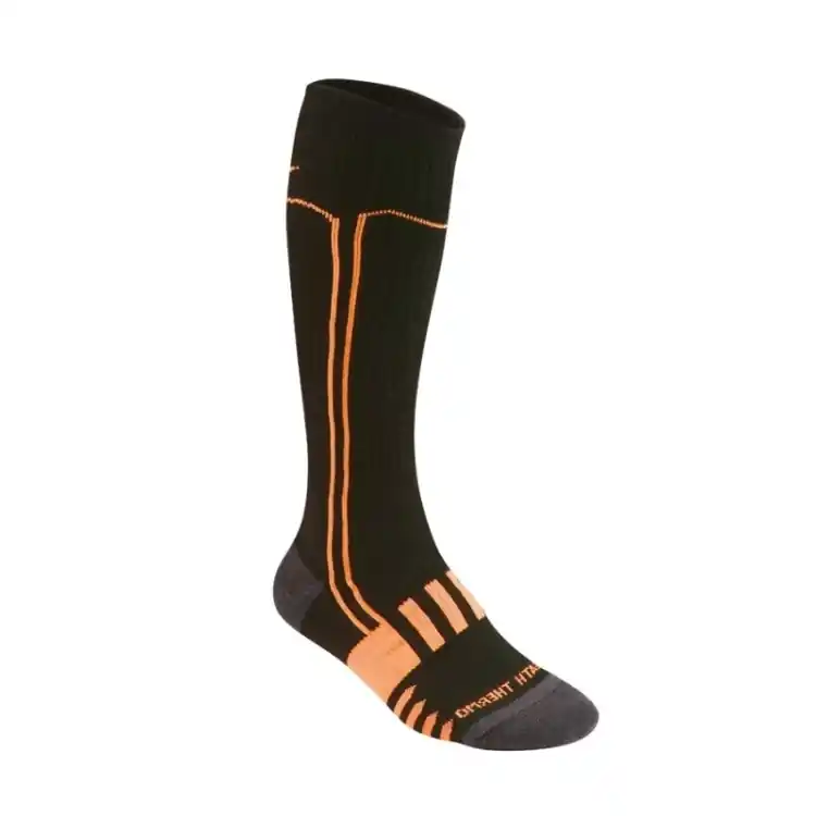 Calza termica uomo Mid Socks Mizuno da lavoro, lunga taglia L, colore Nero e Arancio Actieprijs