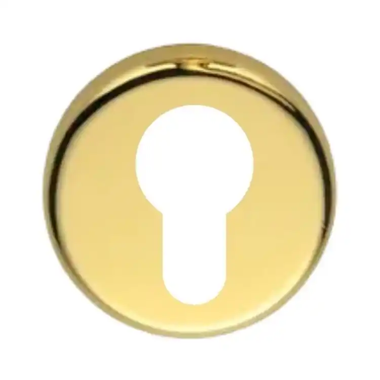 Populair Bocchetta tonda CD63GB Colombo Design per porta, foro Yale, diametro 45 mm, Ottone finitura Oroplus