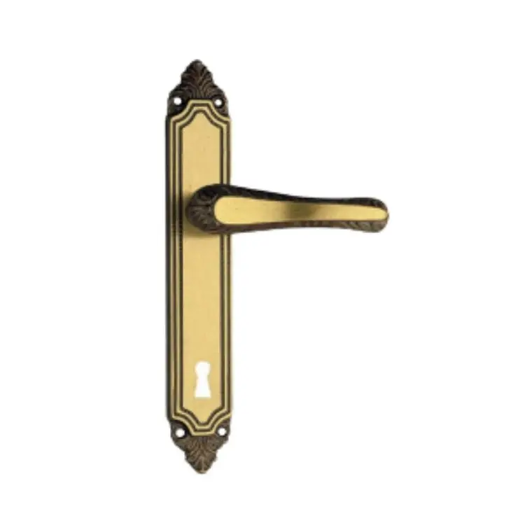 Maniglia Anna 38MP077 Reguitti per porta, molla e placca 90x8 mm, Ottone finitura Bronzato Direct Beschikbaar