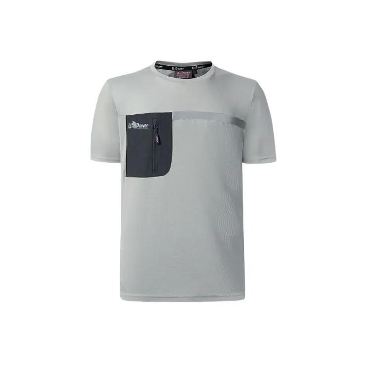 Direct Verzonden T-shirt U Power Christal da lavoro, tasca verticale, tessuto HeiQ Smart Temp termoregolazione, taglia XL, colore Lime Stone