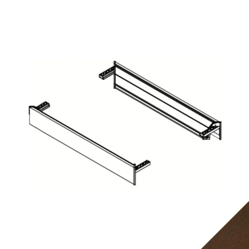 Premium Coppia spondine laterali Papillon Servetto destra e sinistra per telaio estensibile, finitura Brown