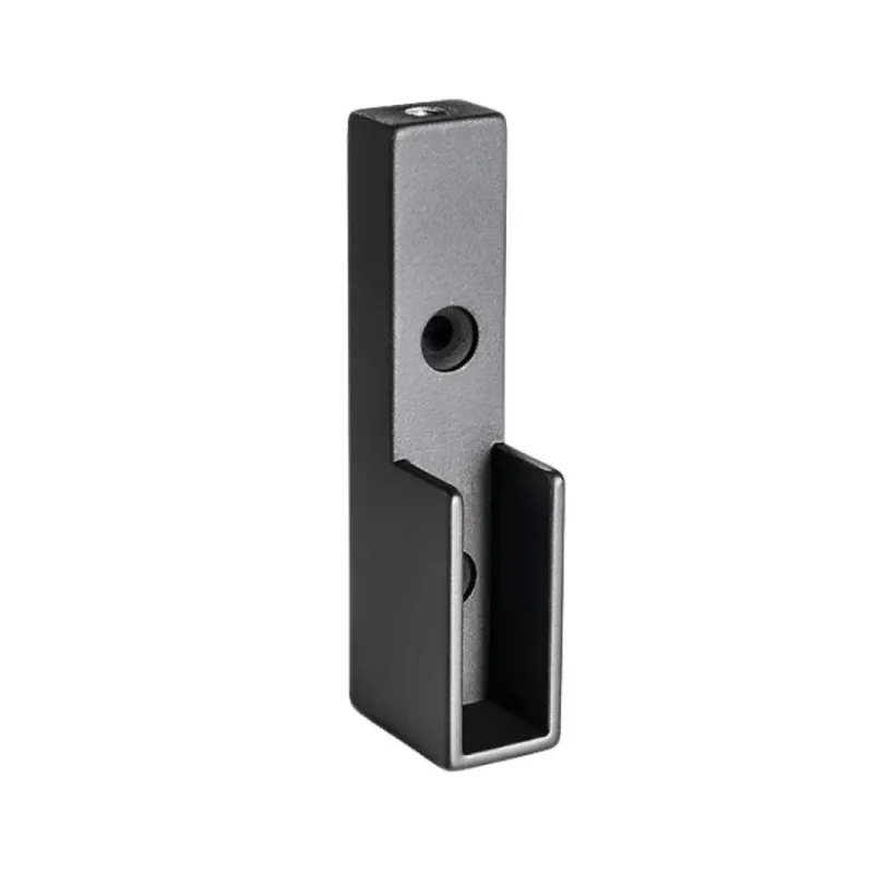 Veilige Betaling Supporto laterale VR206Z Pamar, per Tubo rettangolare TJ3012 33x12 mm, Zama finitura Nero Opaco