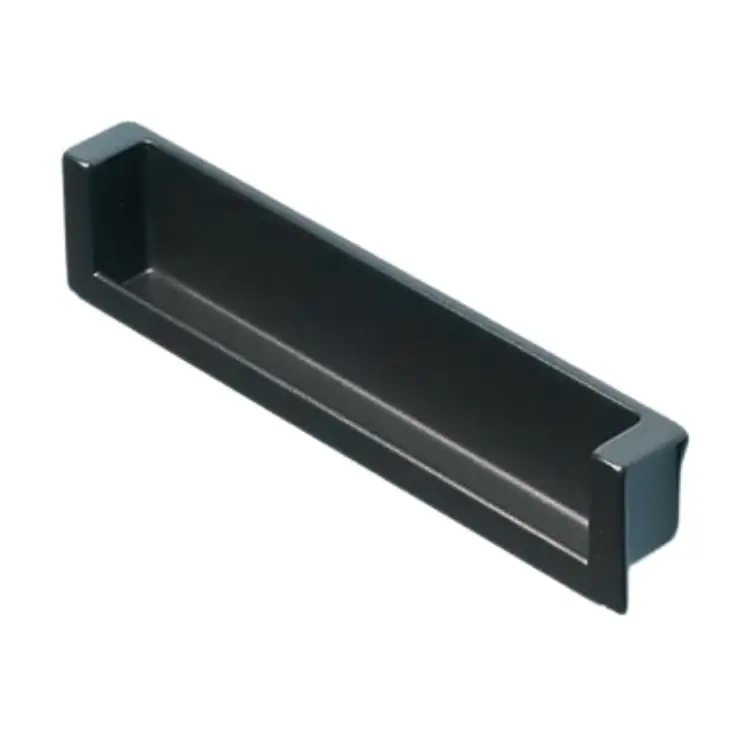 Maniglia incasso MN743Z Pamar per mobile, dimensione foro 128x30x13 mm, esterno 138x30x17 mm, interasse 128 mm, Zama finitura Nero Opaco Meest Verkocht