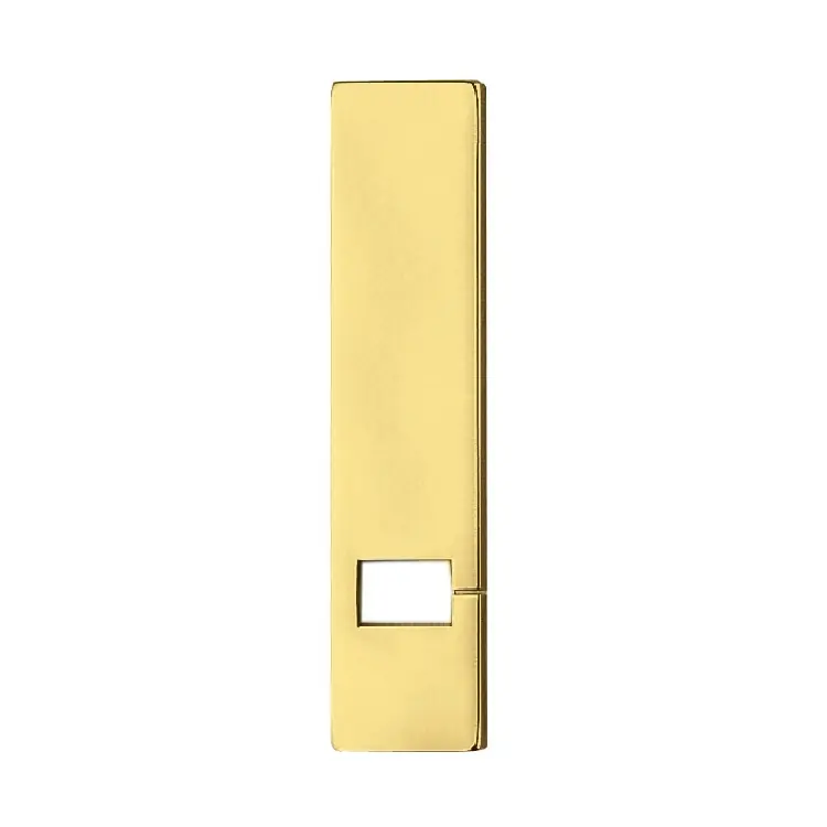 Copriavvolgibile Dora V107 Olivari rettangolare, dimensioni 57x264 mm, foro 35x26 mm, Ottone finitura Oro Satinato Premium