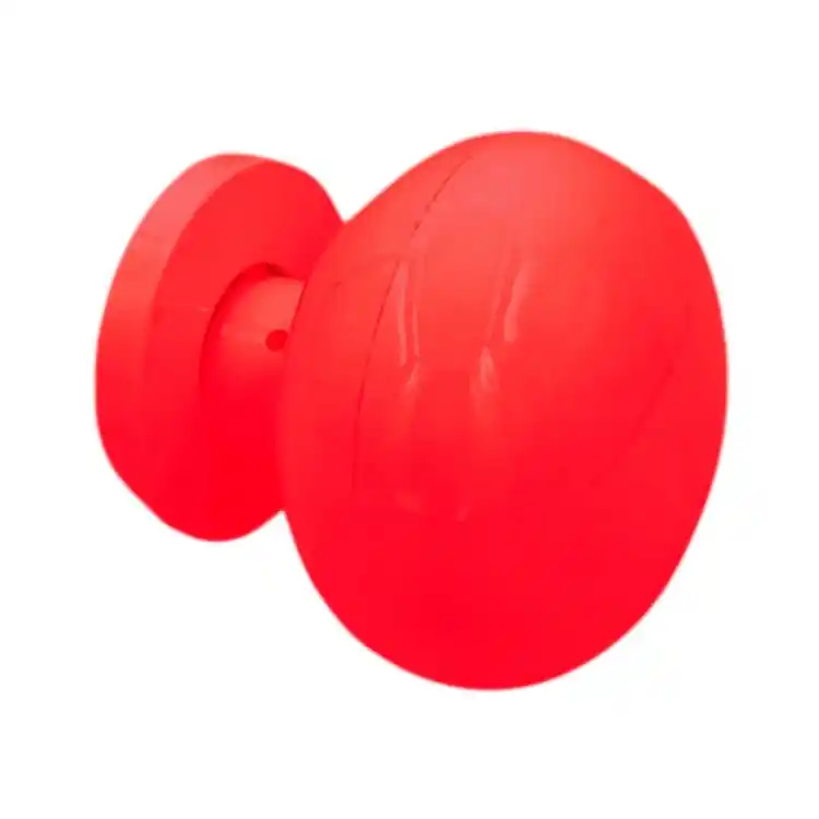 Op = Op Pomolo tondo Gamma Olivari, per porta ingresso, rosetta tonda fissa, impugnatura 66 mm, Nylon finitura Rosso