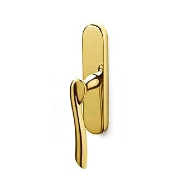 Maniglia per finestre Olivari serie Nirvana, cremonese senza movimento, in Ottone colore Oro Lucido Verniciato Gratis Retour