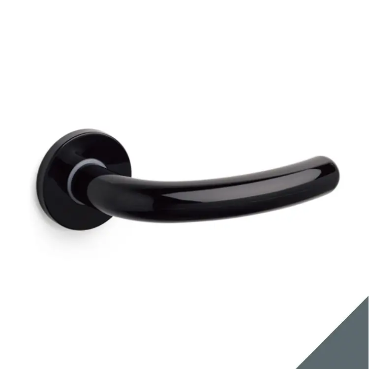 Maniglia Iseo M507 Olivari per porta, rosetta e bocchetta tonda 50 mm foro Yale, quadro 8 mm, Nylon finitura Grigio Hoge Kwaliteit
