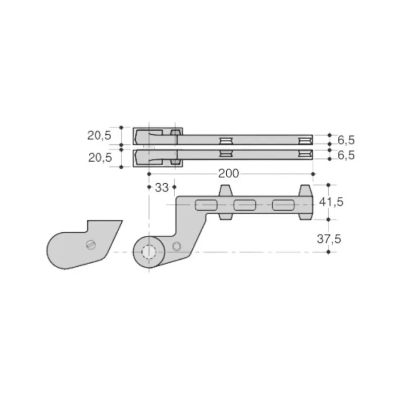 Perno superiore AC137 Mab per porta a battente, interasse 36 mm, portata 300 Kg, Acciaio finitura Argento Koopje