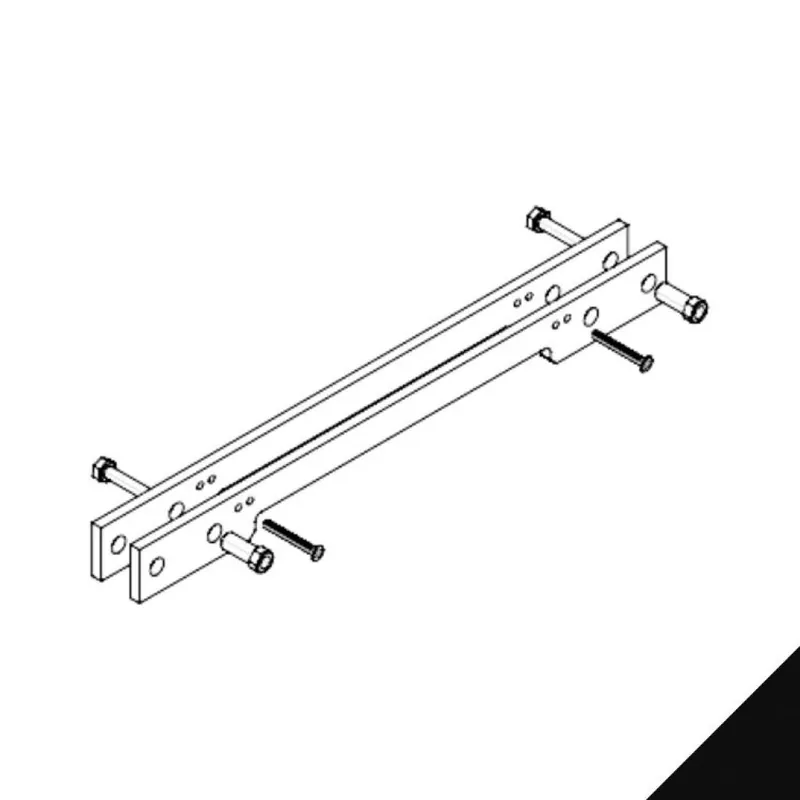Piastra di montaggio DCAC632 Mab per chiudicancello DC630G, Alluminio finitura Nero Laatste Kans