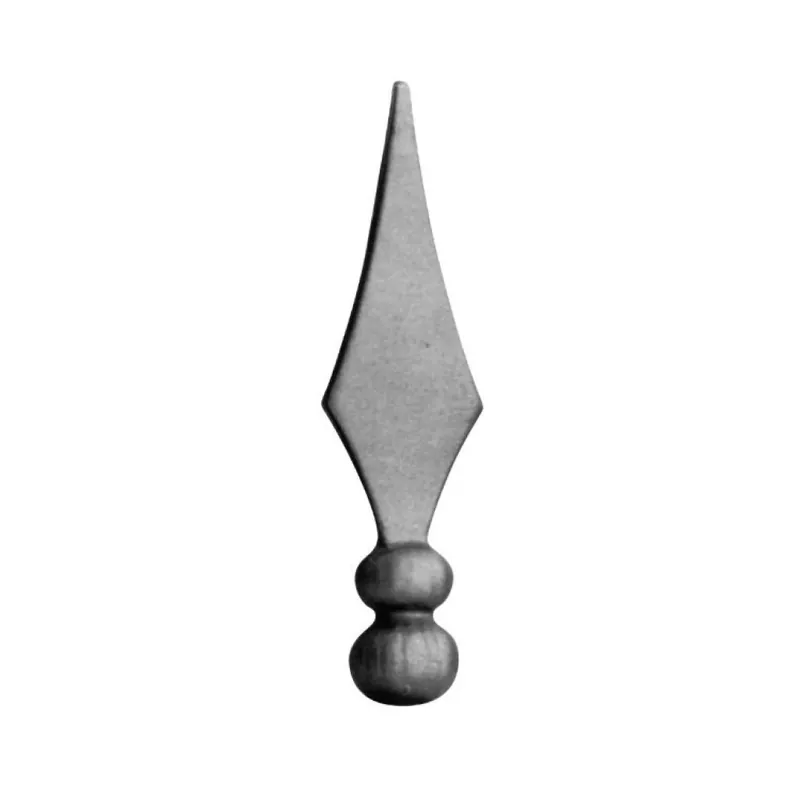 Lancia terminale 126/20 India per cancello, base tonda 30 mm, altezza 160 mm, materiale Ferro Battuto Flitsaanbieding