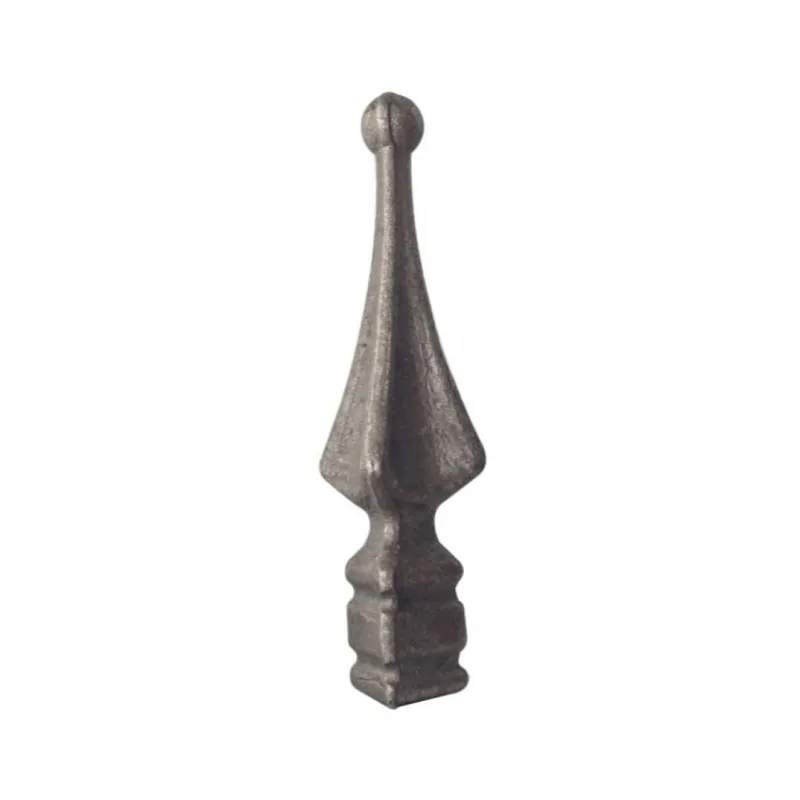 Gereduceerde Prijs Lancia terminale 126/2 India per cancello, base quadra 20x20 mm, altezza 130 mm, materiale Ferro Battuto
