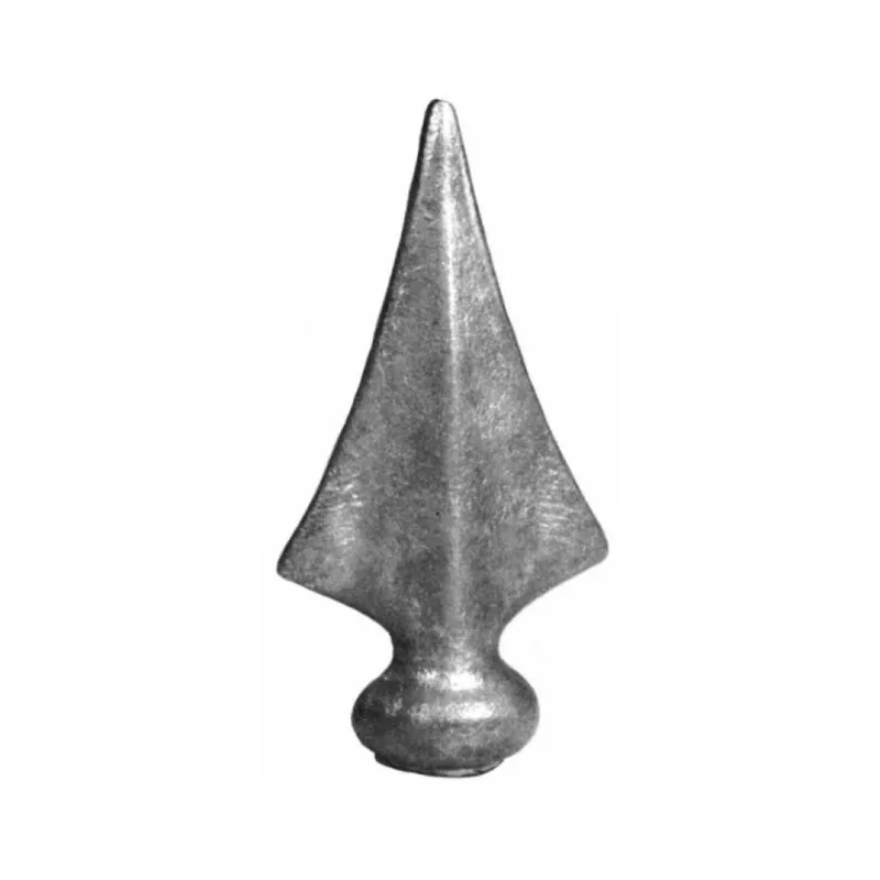 Lancia terminale 125/1 India per cancello, base tonda 35 mm, altezza 125 mm, materiale Ferro Battuto Koopje