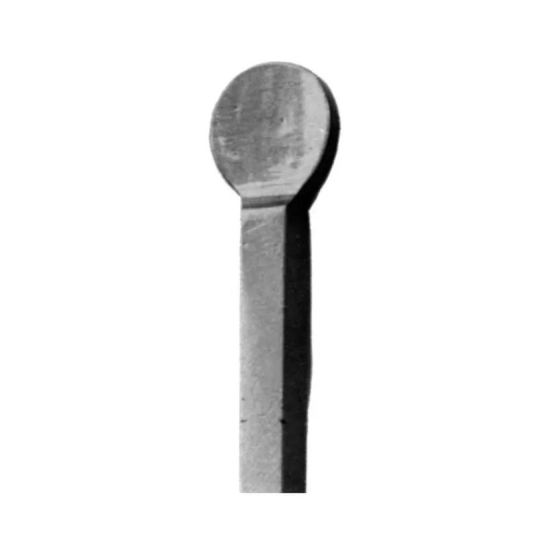 Uitverkoop Lancia 129/6 India per cancello, base quadra 12x12 mm, altezza 100 mm, materiale Ferro Battuto