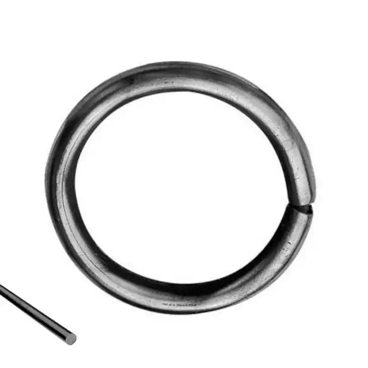 Gecertificeerd Cerchio liscio 1317/9 India per ringhiera, sezione 12 mm, diametro 100 mm, materiale Ferro Battuto