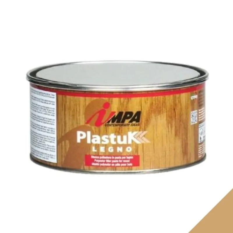 Express Levering Stucco poliestere Impa per legno, in pasta bicomponente, barattolo 1,03 Kg, colore Rovere