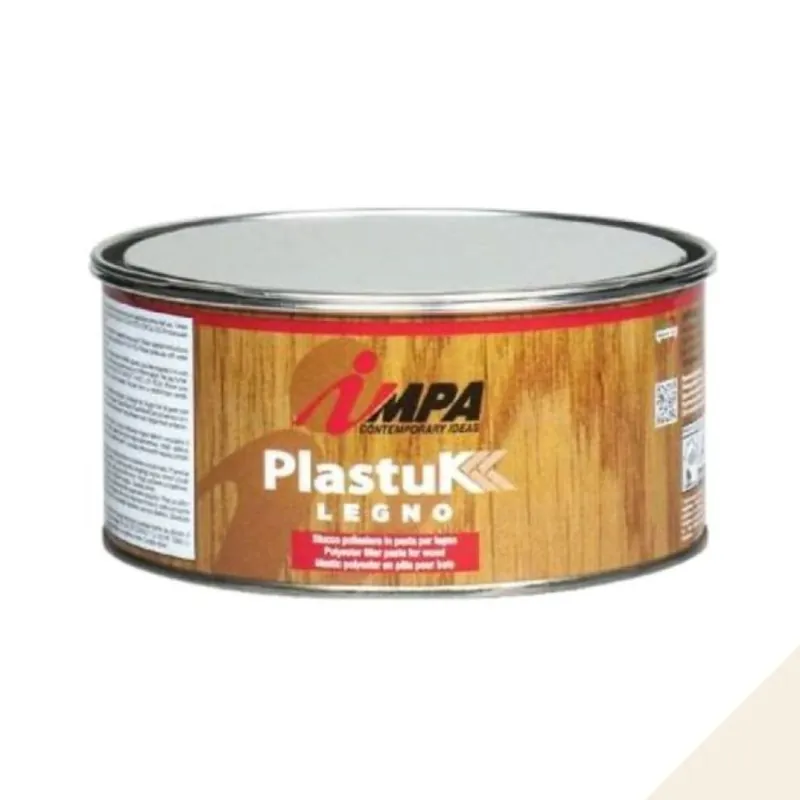 Korting Stucco poliestere Impa per legno, in pasta bicomponente, barattolo 1,03 Kg, colore Bianco