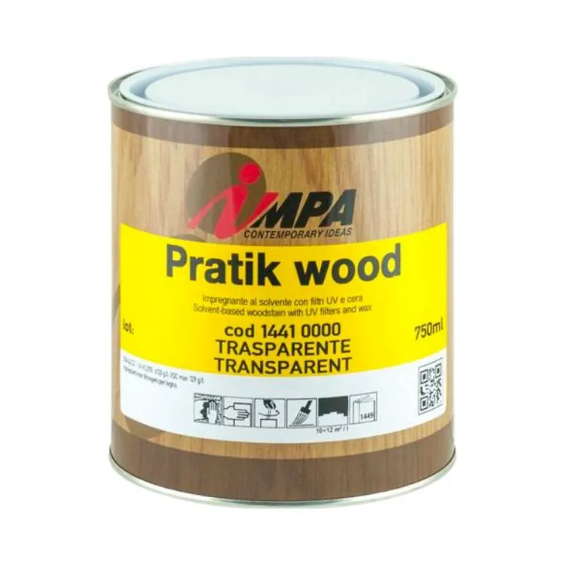 Impregnante tixotropico Impa per legno, base solvente, barattolo 0,75 L, colore Trasparente filtri Uv Veilige Betaling