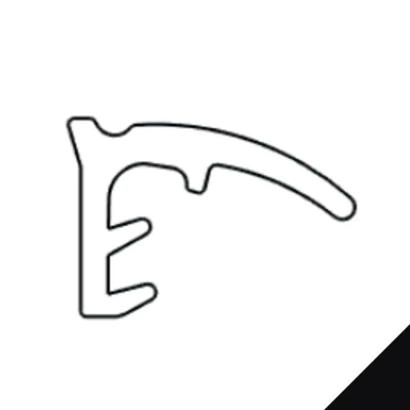 Guarnizione SL166AC Getroplast per scorrevole legno, battuta 5 mm, fresata 7 mm, TPV finitura Nero Koopje