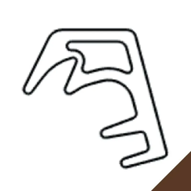 Guarnizione SL143AC Getroplast per serramento legno, aria 4 mm, fresata 3 mm, TPV finitura Noce Koopje
