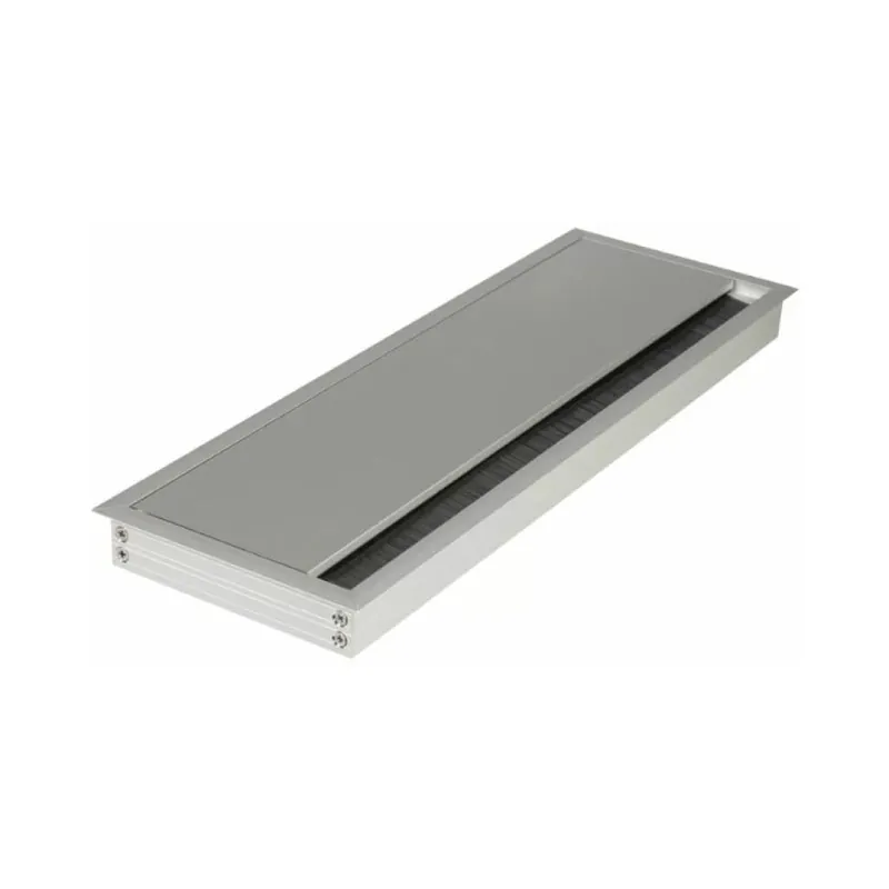 Aanbieding Bocchetta passacavi C-360 Complement per scrivania e mobile, dimensione 120x360x25 mm, Alluminio finitura Argento Anodizzato