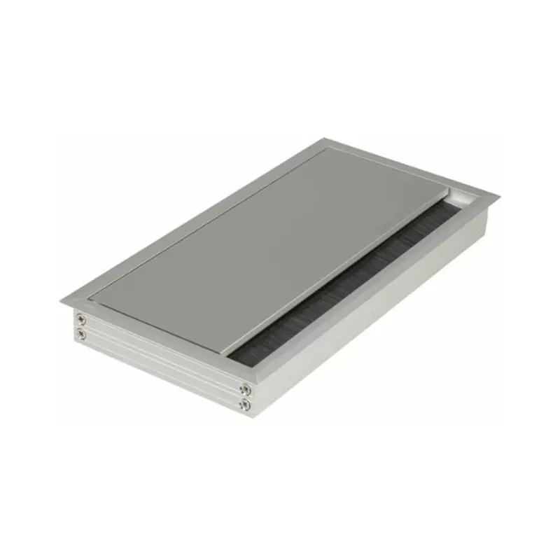 Bocchetta passacavi C-240 Complement per scrivania e mobile, dimensione 120x240x25 mm, Alluminio finitura Argento Anodizzato Beperkte Voorraad