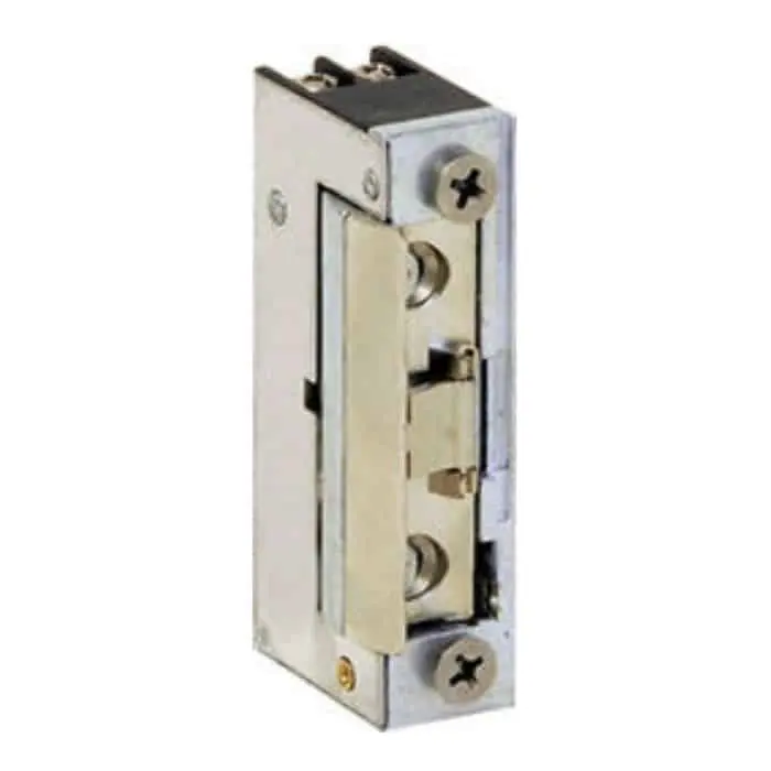 Gratis Retour Incontro elettrico radiale 8-12 Vac 1000 mA, 32312 Opera, con antiripetitore e apertura con impulso elettrico, leva fermo a giorno, finitura Nichelato