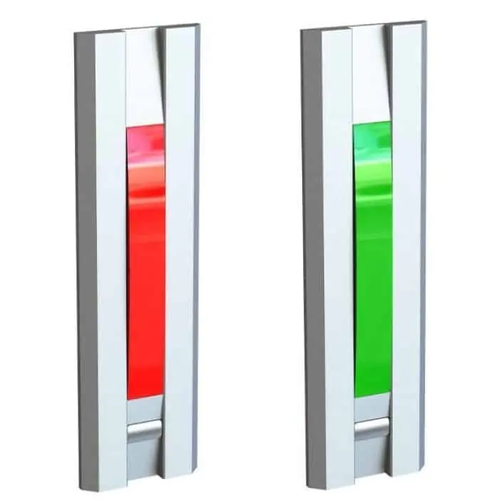 Nu Kopen Semaforo Indicatore luminoso rosso-verde 55030 Opera, Frontale in Alluminio Anodizzato
