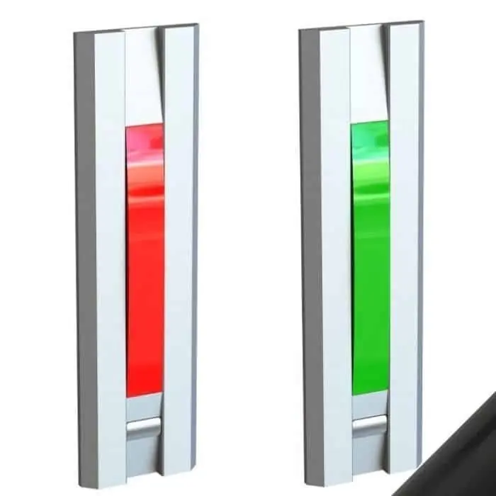 Meest Verkocht Semaforo Indicatore luminoso rosso-verde 55030N Opera, Frontale in Alluminio Anodizzato Nero
