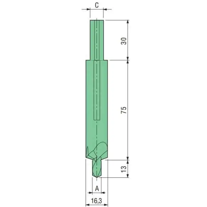 Punta per distanziatore Rapid Block RP019 Proni, per alluminio, diametro 16,3 mm Populair