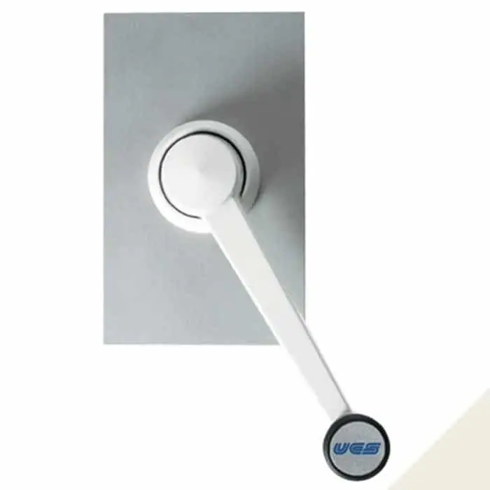 Comando da incassare Ultraflex, per meccanismo di apertura serramento, dimensioni 115x70 mm, finitura Bianco Must-Have